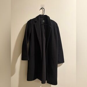 Zara Charcoal Wool Blend Coat